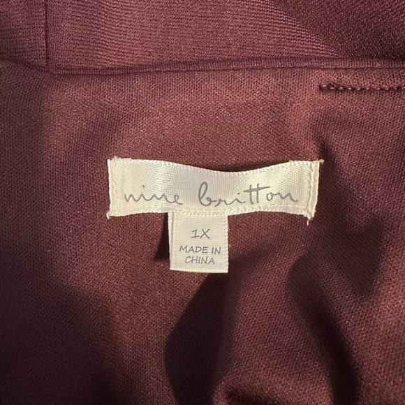 Nine Britton Arianca Merlot Midi Dress Sleeveless size 1X - Picture 10 of 12